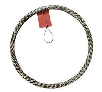 FACAIIO Cinta de pesca de alambre con resorte guía, alta visibilidad para negro y amarillo, 5 m, 10 m, 15 m, 20 m