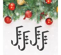 FACAIIO Colgador de medias y guirnaldas para chimenea, paquete de 4 soportes decorativos de hierro para medias de vacaciones, coronas, luces, se adapta a 0.47-2.36 pulgadas (12-60 mm)