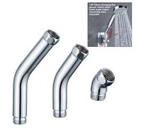 FACAIIO Conector de codo de ducha resistente de 135 grados, acero inoxidable, cromado, rosca G1/2, cabezales de ducha de mano y pulverizadores superiores