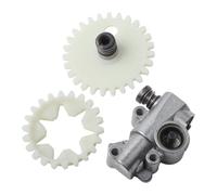 FACAIIO Conjunto de engranaje helicoidal de bomba de aceite para modelos de motosierra MS380 MS381 038 038AV, juego de engranajes rectos de metal y plástico, kit de 3 piezas, 8 x 6 x 3 cm, color