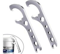 FACAIIO Cubo multifuncional de hierro y pintura para herramienta de abrelatas con llave inglesa y acceso a tapas