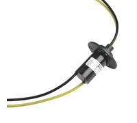 FACAIIO Deslizador eléctrico de 2 cables de 30 A para colector de anillos para generador de turbina eólica de anillo, PTZ, CCTV y robótica, 10 millones de revoluciones para la vida