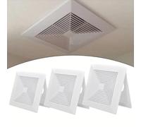 FACAIIO Difusor cuadrado de ABS para aire acondicionado, campana de ventilación a presión, color blanco, 100 mm