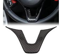 FACAIIO Embellecedor de fibra de carbono para volante para Mercedes-Benz CLA, GLA, GLC, Clase A, B, C, E, acabado pintado en negro