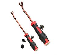 FACAIIO Extractor de clip de panel de aleación de acero para automóvil, barra de palanca de 8 pulgadas con extremo golpeable y para tablero de instrumentos de punta en forma de V para panel de piso de