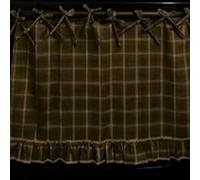 FACAIIO Falda de horno hecha a mano, mezcla de algodón con volantes y lazos de cinta, decoración de granja para desorden, lavable a máquina, corazón