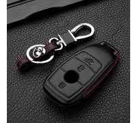 FACAIIO Funda de piel para llaves Mercedes-Benz W213 E200 E260 E300 E400 E63, para llaves Benz, color negro