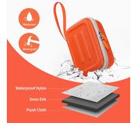 FACAIIO Funda de viaje para Yoto para Mini (2024) - 17 x 12 x 7 cm Funda protectora de fieltro con almacenamiento de accesorios, para compacto y -, para reproductor de audio, color naranja