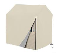 FACAIIO Funda para casa de juegos resistente a la intemperie, tela Oxford 210D con cierre de cordón para un ajuste seguro y protección duradera (blanco, 115 x 102 x 12 cm)