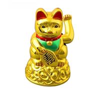 FACAIIO Gato chino de la suerte agitando Beckoning Maneki Neko Gold Fortune Feng Shui 6.5 pulgadas Gato de la suerte para decoración del hogar, oficina, coche, decoración del hogar, 6.5 pulgadas