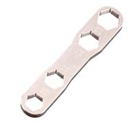 FACAIIO Herramienta de llave de carrete de pesca para reparación de tuercas de 10 a 13 mm, llave de mango de carrete de aleación de aluminio con esquinas redondeadas, 9 cm de longitud