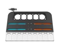 FACAIIO Interruptor de base de carga 2, carga 4 para controladores Joy-Con y consola de almacenamiento + 9 cartuchos de juego, indicador LED RGB, entrada de 5 V/2 A, color negro