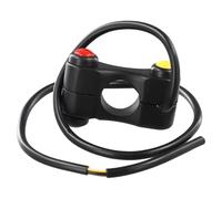 FACAIIO Interruptor de manillar de aleación de aluminio de 12 V, 3 botones, montaje de 7/8 pulgadas para motocicleta, bicicleta eléctrica, color amarillo