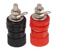 FACAIIO JS-999B - Par de terminales de poste de encuadernación de 4 mm, rojo y para conector banana negro, equipos de audio e instrumentos de prueba