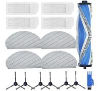 FACAIIO Juego completo de accesorios para aspiradoras Ecovacs Deebot N20 Plus, N20 Pro Plus: cepillo principal, cepillos laterales, filtros HEPA y almohadillas de lavado
