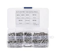 FACAIIO Juego de 230 tornillos hexagonales de cabeza plana de acero inoxidable 304 con tuercas hexagonales industriales, construcción y reparación del hogar