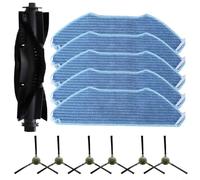 FACAIIO Juego de accesorios para aspiradora Lefant M1 / M2 / M2 Pro / M2S / M2S Pro / M2 Plus / U180 / para aspiradora OKP K8, 1 cepillo principal + 5 paños de fregona + 6 cepillos laterales