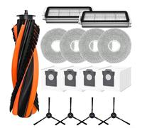 FACAIIO Juego de piezas de repuesto para aspiradora Cecotec para robot Conga X70, 1 cepillo principal+4 paños de fregon 2 filtros+4 bolsas de polvo+4 cepillos laterales (A)