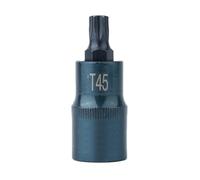 FACAIIO Juego de puntas de destornillador Torx de 1/2 pulgada de aleación de acero adaptador de enchufe para T30-T70, 55 mm de longitud, acabado de óxido azul, para tamaño multi-Torx para llaves de