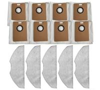 FACAIIO Kit de almohadillas de repuesto y bolsas de polvo para robot aspirador Tapo RV30 MAX Plus, RV20 MAX Plus, para RVA301 RVA202, 5 paños de fregona + 8 bolsas