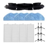 FACAIIO Kit de cepillo lateral y filtro de repuesto para robot aspirador Grundig VCR 4230, VCR 6230, VCR 7230 con almohadillas para fregona y cepillo principal
