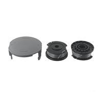 FACAIIO Kit de cubierta de carrete y línea de recortadora para Bosch Easy Grass Cut 23 26 18, 4 m 0,6 mm de repuesto con F016800569 F016F05320 F016800385