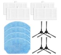 FACAIIO Kit de filtros de repuesto para trapeador y cepillos laterales para aspiradora Nedis WIFIVCB01 WIFIVCR001CBK, 1 juego con plástico de nailon duradero para microfibra y papel de filtro