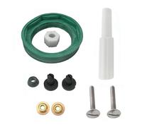 FACAIIO Kit de hardware estándar para inodoro para tanque a tazón, juego de acoplamiento de repuesto con junta y pernos, sello fiable, color negro