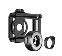 FACAIIO Lente de microscopio para teléfono de 120X con clip de luz LED, lupa macro portátil para teléfonos inteligentes, diseño compacto de 8,7 x 7,9 x 2 cm, recargable por USB-C