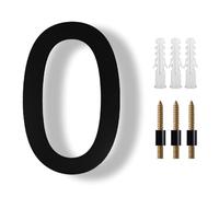 FACAIIO Letrero flotante de número de casa de 20 cm, acrílico moderno, pantalla de dirección para oficina en casa, calle, negro, 200 mm con accesorios de instalación