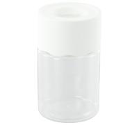 FACAIIO Macetas para plantar en agua, jarrón de plástico PET transparente con autorriego con tapa desmontable, 14 cm, color blanco