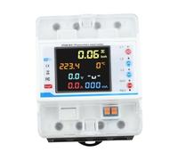 FACAIIO Medidor de electricidad inteligente trifásico de 100 A con protección contra sobretensiones para control de aplicaciones Tuya, monitoreo bidireccional fotovoltaico, pantalla LCD, montaje en