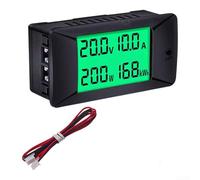 FACAIIO Medidor de panel CC, amperímetro de voltímetro LCD 50-300A con detección de flujo inverso para energía solar y bricolaje (C)