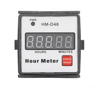 FACAIIO Medidor digital de horas 0-999.99h temporizador con función de reinicio para CA 220V 50Hz HM-D48