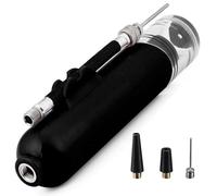 FACAIIO Mini bomba de bola portátil para baloncesto, fútbol, voleibol, inflador de mano de doble acción con manguera flexible y kit de boquilla (negro)