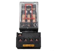 FACAIIO MK3P-I AC 220V 11-Pin Relé 10A 250VAC con base de enchufe para control industrial y equipos electrónicos