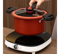 FACAIIO Olla de cocción lenta a presión de acero inoxidable de 3,5 L con interior antiadherente para guisar, cocinar al vapor y cocinar lentamente en llama abierta