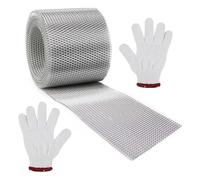 FACAIIO Paquete de 2 rollos de rejilla de aleros de aluminio de 12,7 cm x 6