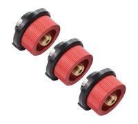 FACAIIO Paquete de 3 adaptadores de gas para camping, butano de aluminio a isobutano, convertidor de estufa con válvula de cierre automático, cocina al aire libre, senderismo, barbacoa