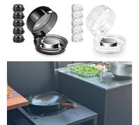 FACAIIO Paquete de 5 fundas para pomos de estufa de gas, protectores de seguridad PS resistentes al calor, a prueba de aceite, esferas de quemador de cocina, color blanco