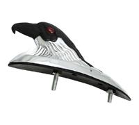 FACAIIO Para motocicleta eléctrica para bicicleta delantera, aluminio para decoración de cabeza de águila, negro, 6.1 pulgadas, para la mayoría de modelos