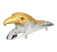 FACAIIO Para motocicleta eléctrica para bicicleta delantera, para cabeza de águila, decoración de metal, construcción de aluminio, 15,5 x 4 x 6 cm, color negro