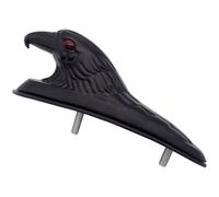 FACAIIO Para motocicleta eléctrica para bicicleta delantera para decoración de metal con cabeza de águila, negro, 15,5 cm, aluminio