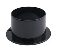 FACAIIO Para tubos de ventilación redondos de ABS, fácil de instalar, conector de salida de aire de pared y techo, ventilador de baño, conducto de secadora de CA, 75 mm-200 mm, color negro