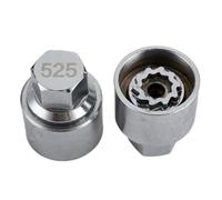 FACAIIO Perno antirrobo para rueda con código de llave 3D0698137, adaptador de bloqueo de llanta de acero inoxidable para Seat 525, color plateado