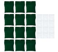 FACAIIO Pesos para cortinas de exterior de 15 onzas, bolsas de arena de lona con clips, bolsas con peso propio, cortinas de patio, manteles, banderas de clima ventoso, verde, paquete de 8