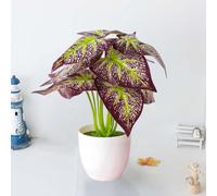 FACAIIO Planta artificial en maceta para decoración del hogar, 26 cm de alto, paisaje de jardín bonsái verde, follaje de plástico con hojas realistas, para uso en interiores de oficina o sala de estar