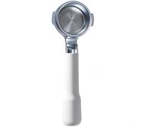 FACAIIO Portafiltro de cabeza de grupo E61 de acero inoxidable de 58 mm, mango de café de base plana de doble oreja para elaboración casera, negro o blanco (blanco)
