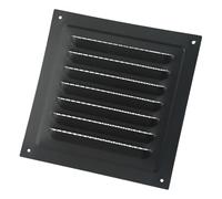 FACAIIO Rejilla de ventilación antracita de 15 x 15 cm, para baño, cocina, sistemas HVAC, para acero inoxidable, 150 x 150 mm