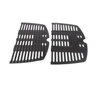 FACAIIO Rejillas de hierro fundido resistentes compatibles con Q100 Q1000 Q1200, juego de 2 rejillas de parrilla para barbacoa para calentar uniformemente y alimentos jugosos, acabado negro